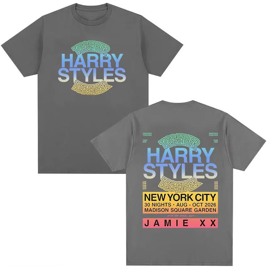 Harry Styles Together Tour 2026 T-shirt Merchandising Hommes Femmes Mode T-shirts Oversize Haute Qualité T-shirt 100% Coton Streetwear
