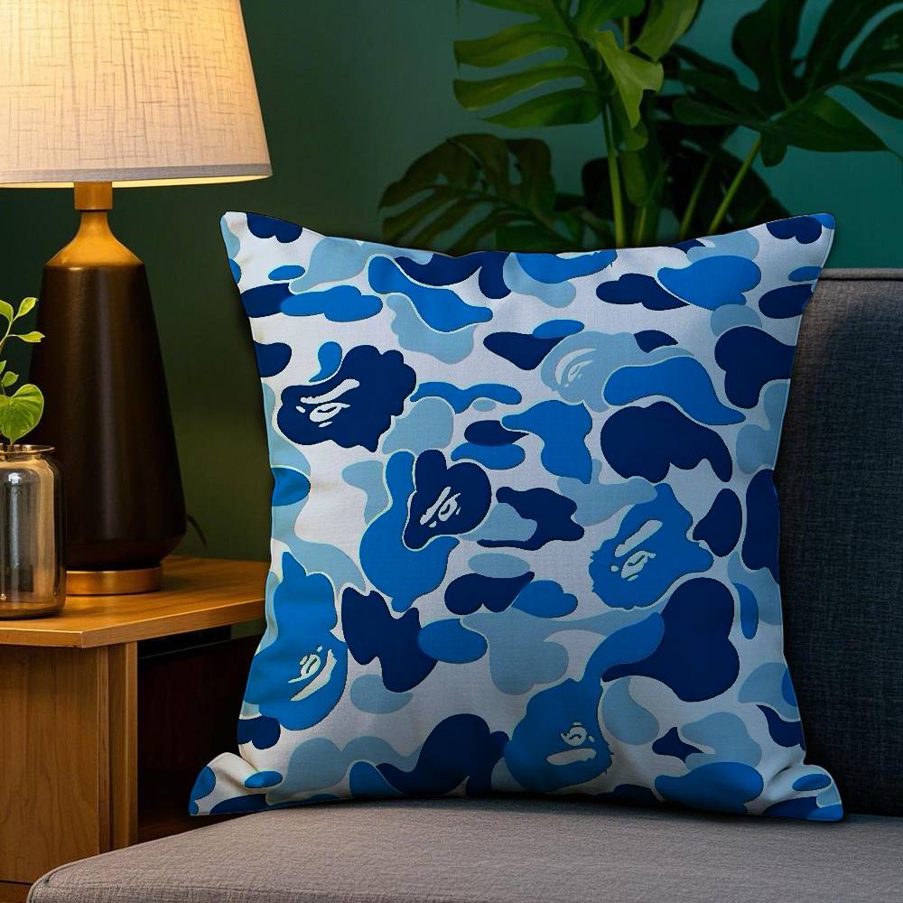 Luxury Camouflage Style Pillow Case Plush Fabric Soft Double Sided Print Sofa Cushion Cover Throw Pillow Covers