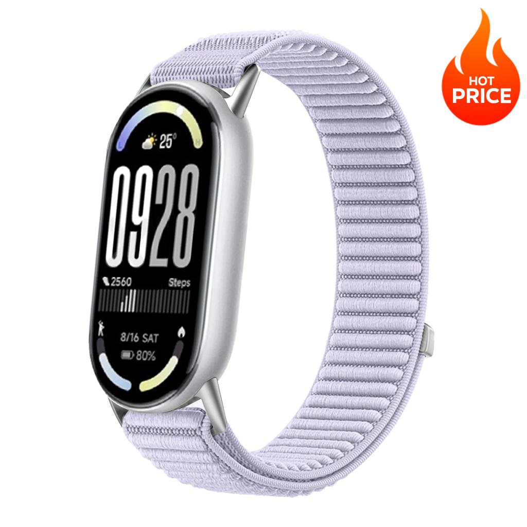 Sports Nylon Strap for Xiaomi Mi Band 10 9 8 Smart Bracelet Wristband Watchband for Mi Band 10 9 Replacement Band Accessories