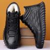 The First Layer of Cowhide Wool Winter Men's Cotton Shoes High-top Casual Leather Velvet Thickened Warm Dad Leather Shoes Men's