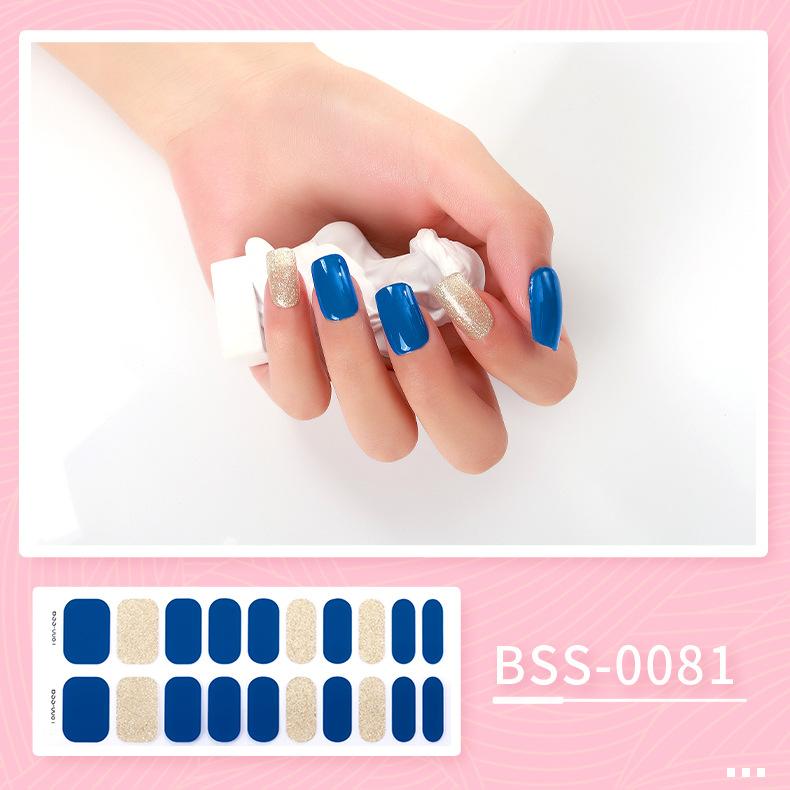 Beauty Stickers Semi-cured Nail Stickers UV Phototherapy Lamp Gel Manicure Stickers Mixed