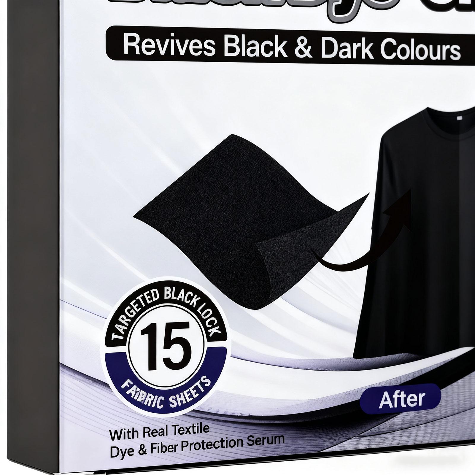 15 Pieces Clothing Color Restorer Black Clothes Dye Black Dye Laundry Sheets For Fabric Care Garment Restoration Washing Clothes