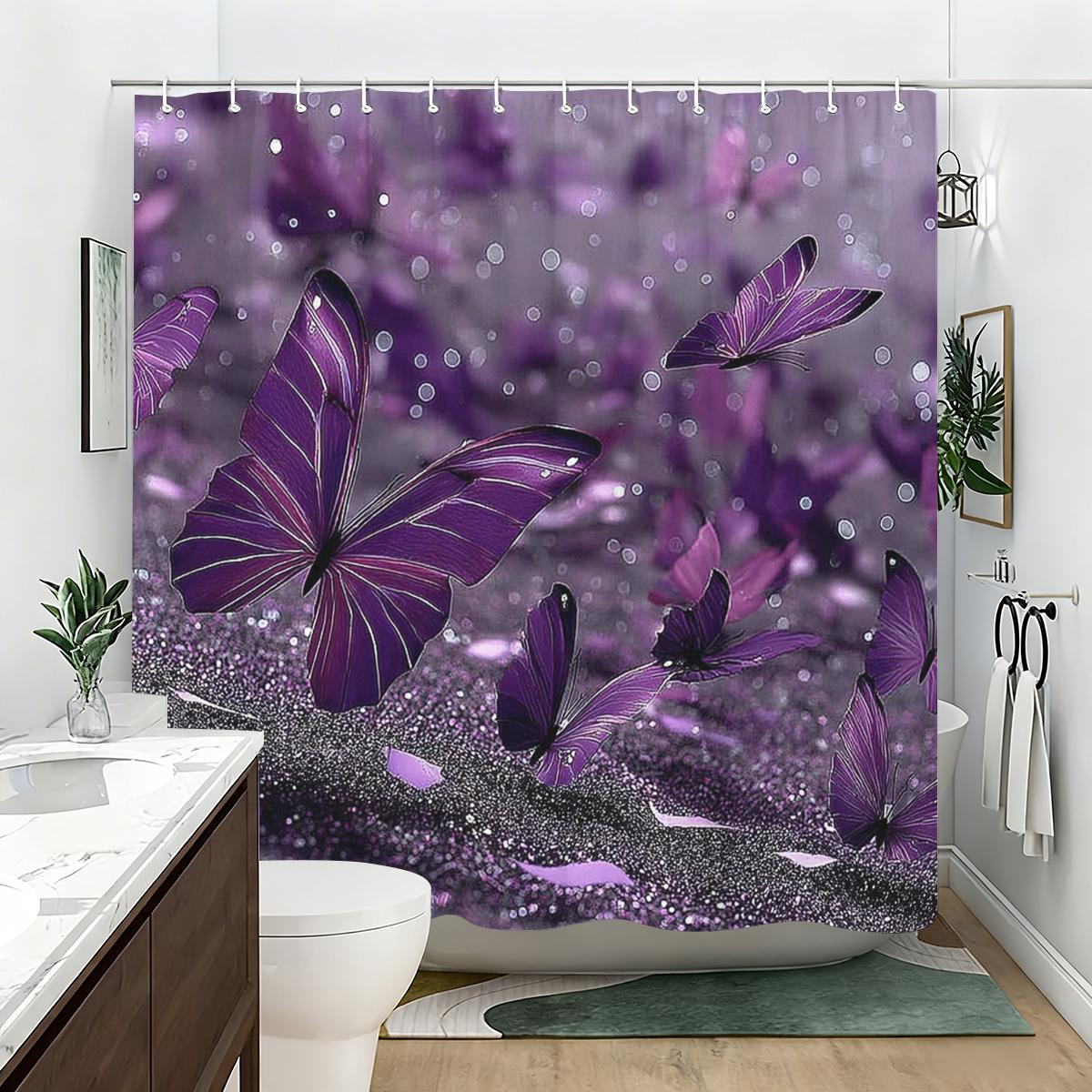 Vibrant Beach Hut & Seagull Pattern Polyester Shower Curtain - Nautical Style Bathroom Decor Fabric Bathtub Curtain W60H190(CM)-1 Pcs