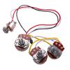 Guitar Potentiometer Kit Jazz Bass Wiring Harness 1 Volume 2 Tone Instrument Accessories A250K B250K with Jack