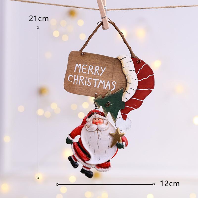 Festive Christmas Scene Decor Resin Hanging Tags Holiday Gift Accessories Tree