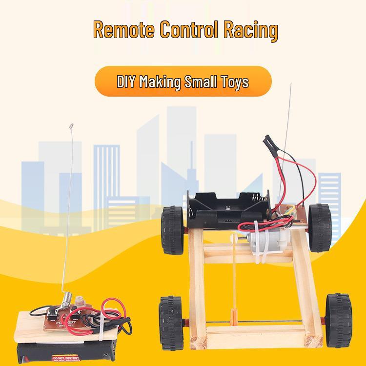 DIY Tech Racing Car Kit - Remote Control Educational Project for Primary Students 14x20 cm