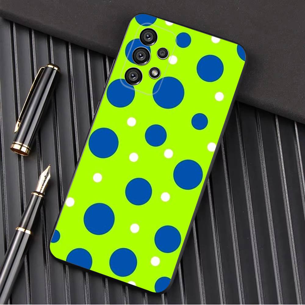 Color Polka Dot Phone Case For Samsung Galaxy A13,A21s,A22,A31,A32,A52,A53,A71,A80,A91 Soft Black Shell