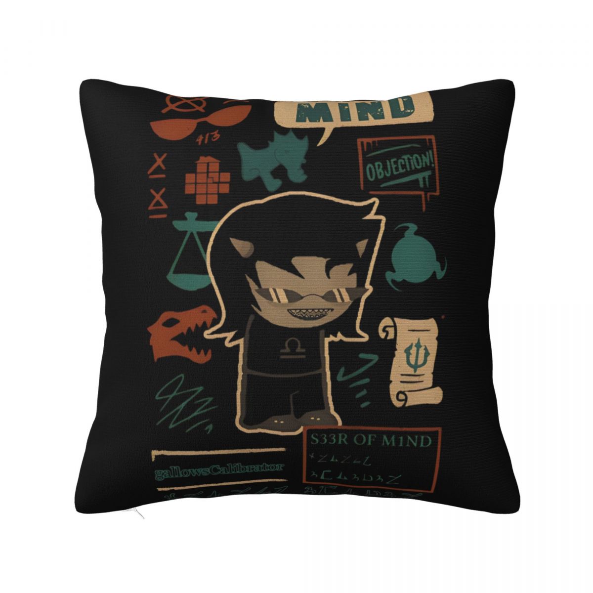 

Warm Bedroom Homestuck Karkat VantasDecorations Pillowcase Merch Pillow Covers Square Multiple Sizes 12x12Inch