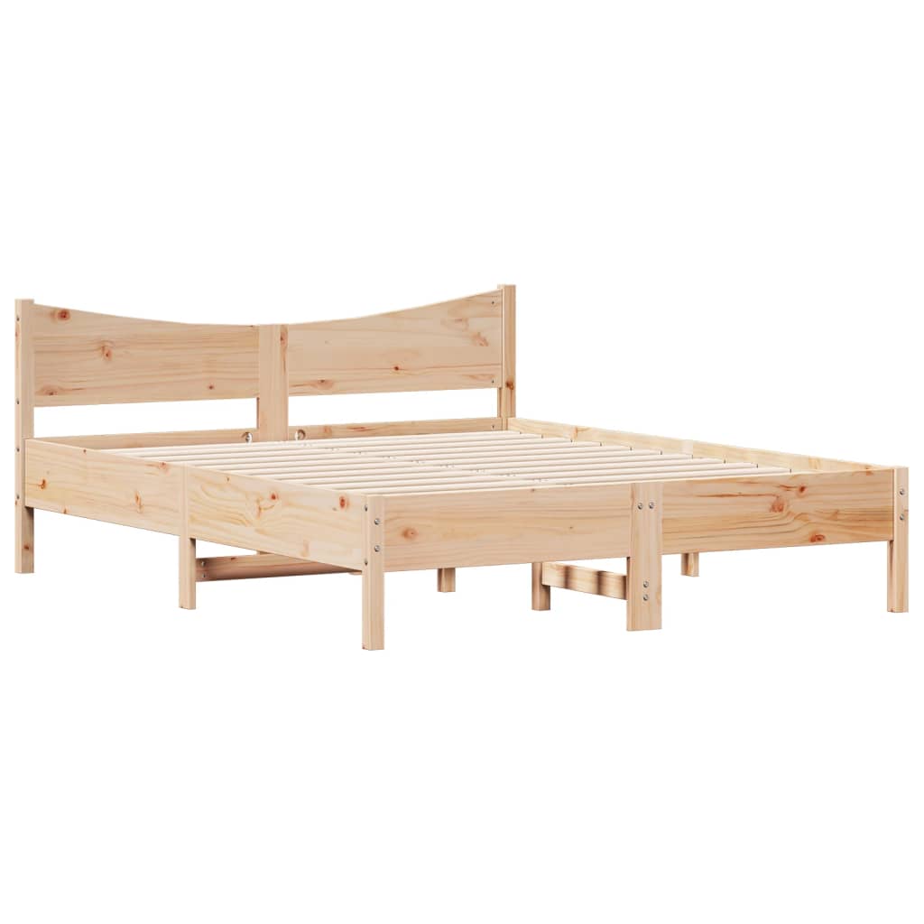 Solid Wood Bed Without Mattress 160x200 Cm Pine Wood