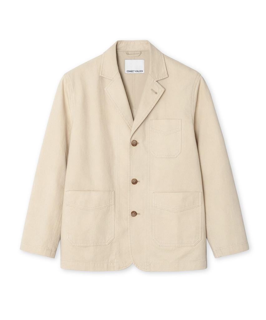 Connect Kinloch Washed Cotton Loose Fit Jacket [Beige]