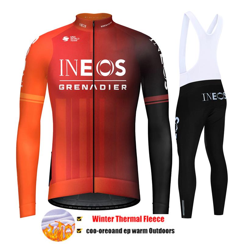 2027 Winter Cycling Jersey Set Men Thermal Fleece Bicycle Clothing MTB Bike Bib Pants Ropa Triathlon Maillot Ciclismo