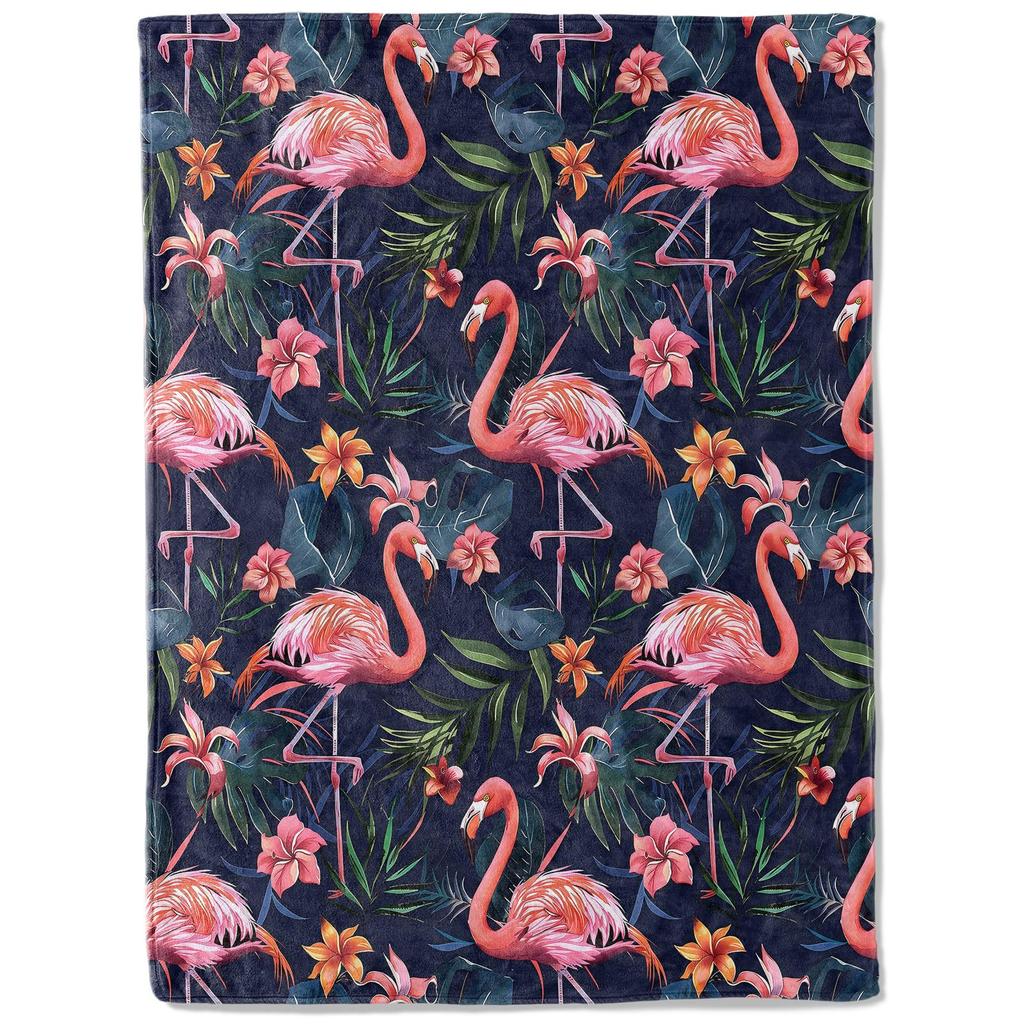 Flamingo Blanket Pink Blanket Digital Print Flannel Lunch Break Blanket Nap Sofa Blanket