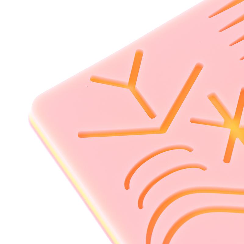 Medical Silicone Suture Practice Pad, Skin Suture Kit Training Model, Surgical Suture Pad, Human Traumatic Skin Model