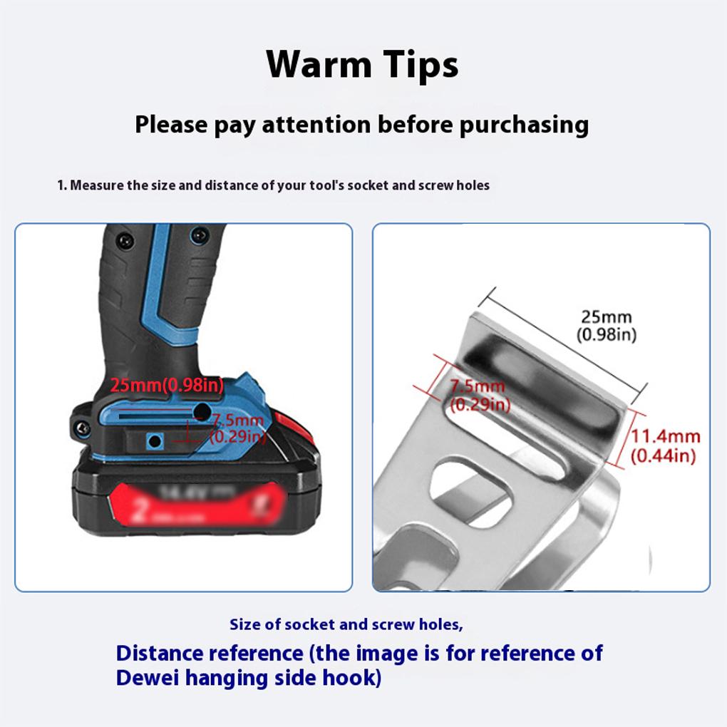 10pieces Silver Stainless Steel Drill Clip For 10pcs Replacement Belt Hook Clip Belt Clip