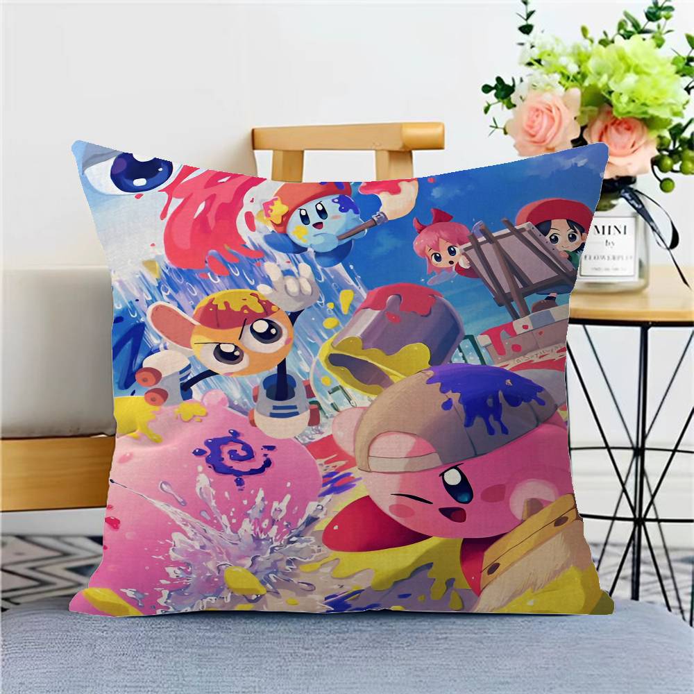 

Мультяшная Милая Наволочка K-Kirby Мультфильм Подарок Наволочка для Подушки Спальня Дом Диван Кресло Сиденье Декор наволочка 12x12Inch