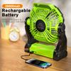 Portable Camping Fan With LED Light - 20000mAh Rechargeable Battery, Adjustable 270°/360° Design For Tents