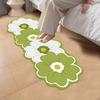 Ultra-Thick Plush Floral Area Mat Thick, Non-Slip Backing, Perfect for Bedroom, Bathroom, and Entryway Decor