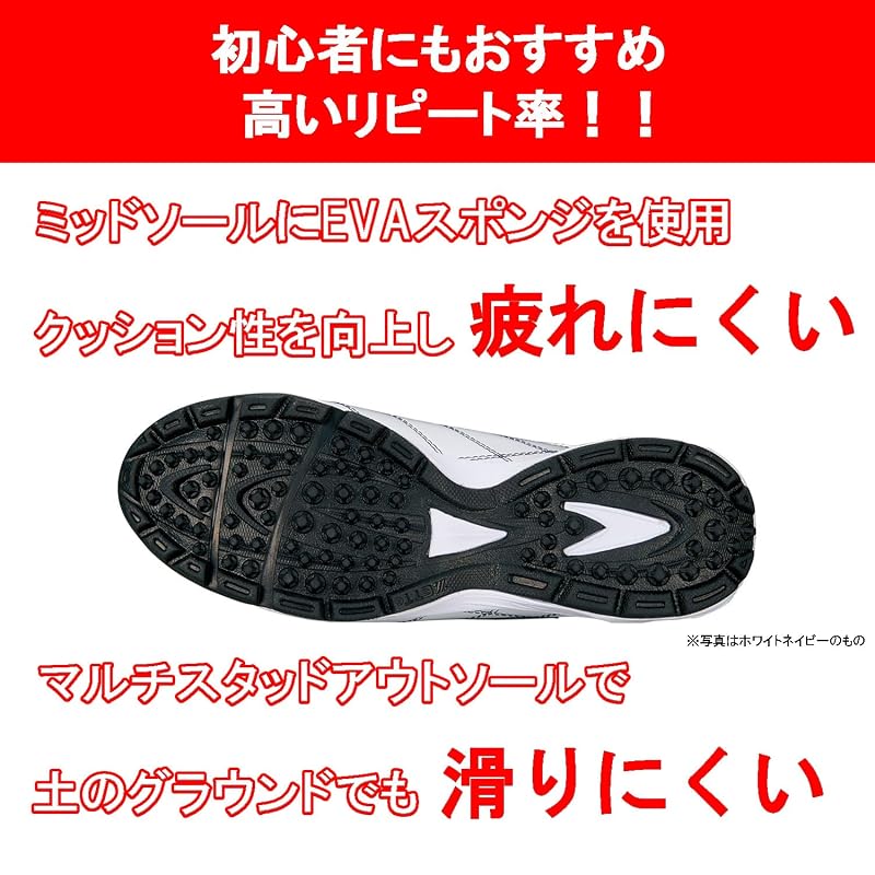[ZETT] Baseball Limited Edition Baseball Training Shoes, Velcro Closure, Training Shoes BSR8017C White X White (1111) 26.5cm