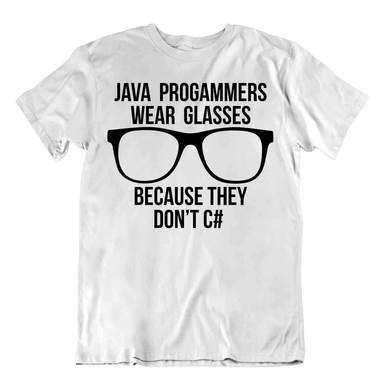 Java Progammers Tshirt Funny C# Tee Casual Smart Geek T_shirt XL