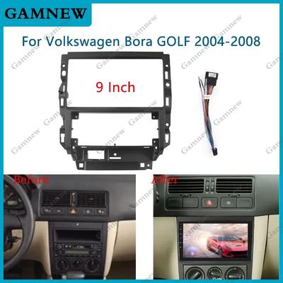 9 Inch Car Frame Fascia Cable Adapter For Volkswagen Bora GOLF 2004-2008 Android Radio Dash Fitting Panel Kit