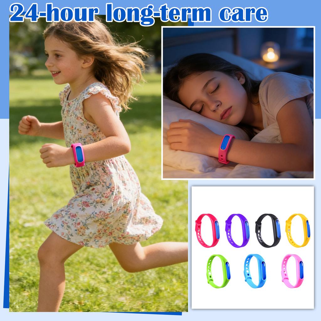 Plant Essential Oil Silicone Mosquito Repellent Bracelet Adjustable Size Comfortable Wear Durable Material Suitable for Outdoor Use 10ml