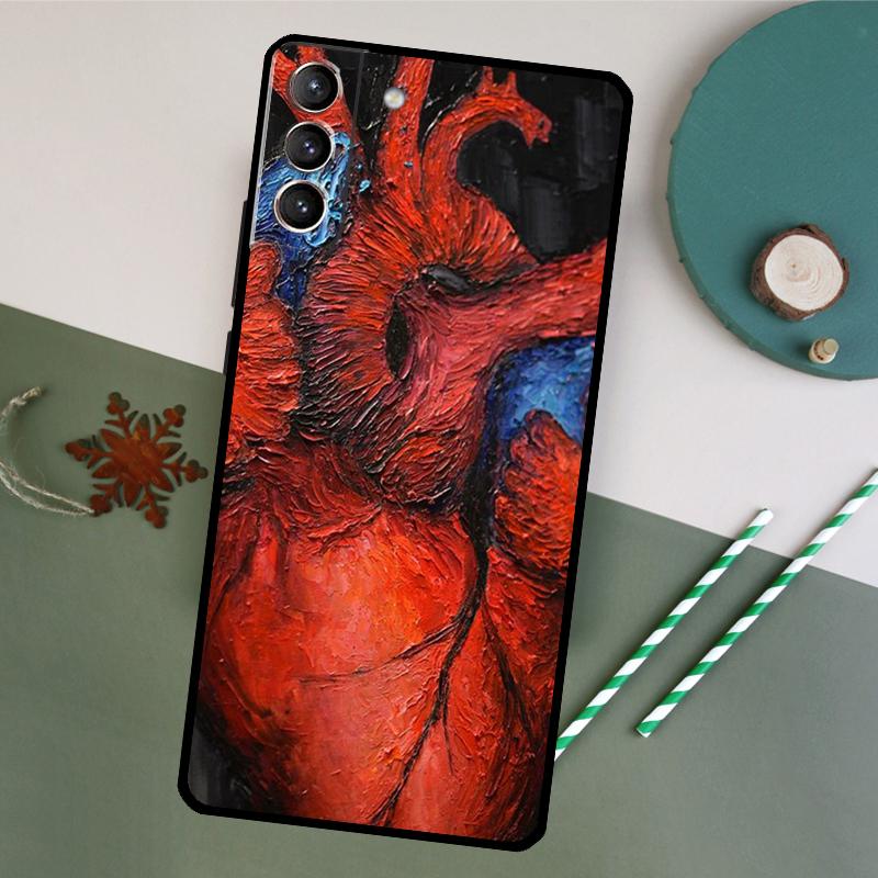 Medical Human Organs Meridian Art Phone Case For Samsung Galaxy S26 S24 Ultra S20 S21 S22 S23 S25 Plus S10 S25 FE Back Cover