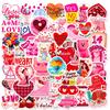 50 Valentine's Day Stickers Ins Style Personality Cartoon Sweet Valentine's Day Doodle Laptop Stationery Stickers