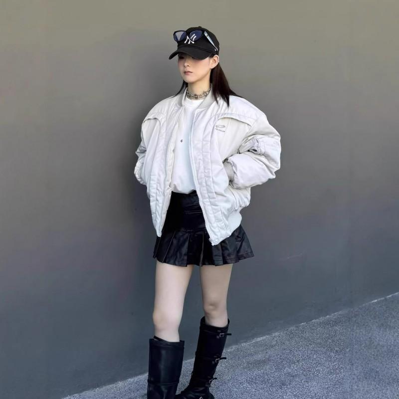 Winter Thick Baseball Cotton Jacket Retro Letter Split Design Warm Streetwear Men