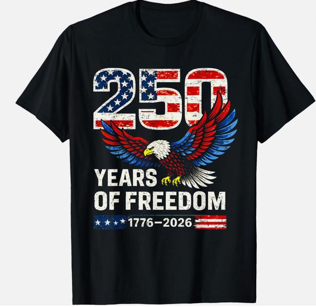 Flag Vintage 250 Years American 1776 2026 250th Usa Birthday Gift Tshirt