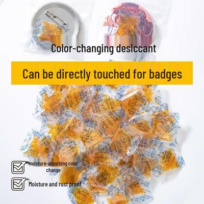 Color-Changing Silicone Desiccant Badges - Reusable Moisture-Proof Agents (100 Pack)