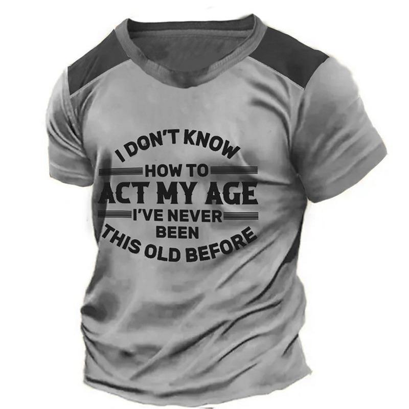 Men's 100% Cotton Summer Loose PARIS Creative Letter Print Casual Slim Fit Round Neck Short Sleeved T-shirt Top
