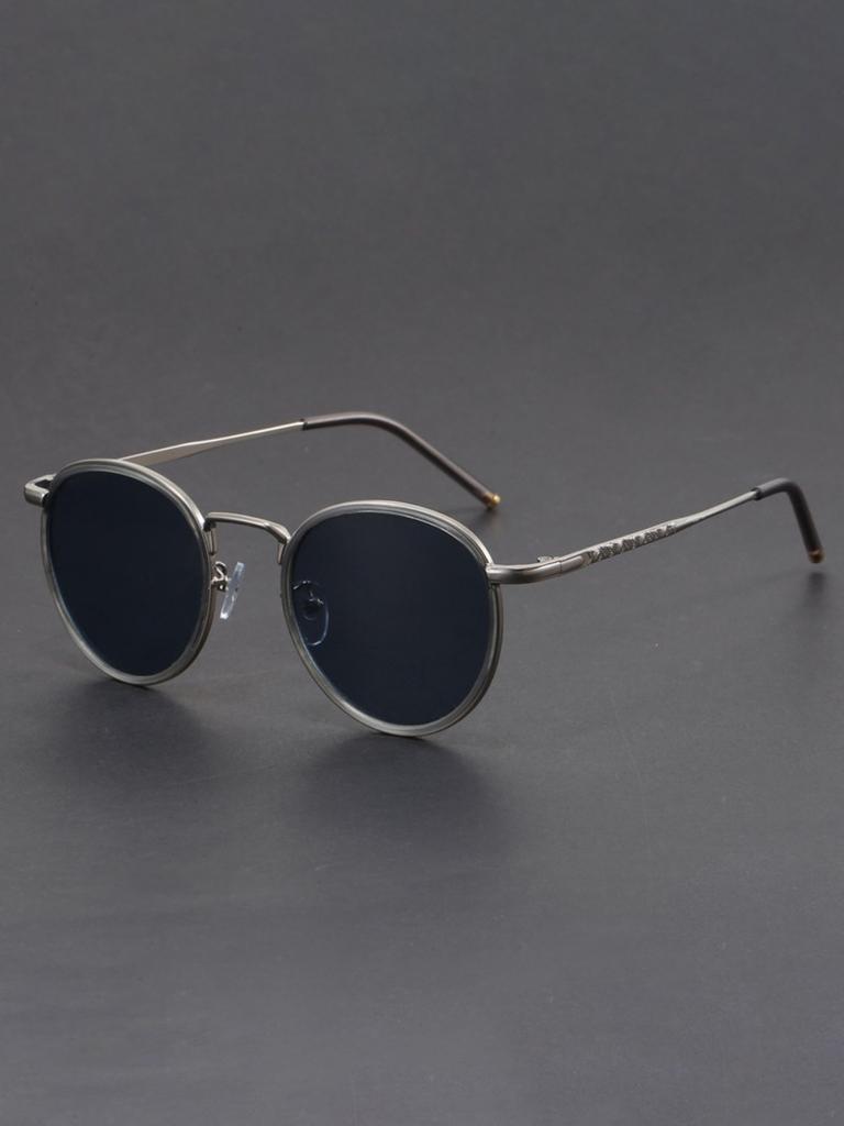 Retro Round Metal Frame Sunglasses For Men Women Titanium Driving Fishing Designer Sun Glasses