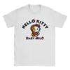 Camiseta de Algodón Informal Urbana para Niños y Niñas Coreana Moderna Hello Kitty Amigo Pareja Verano Y2K Divertida Camisetas Oversize Y2k Cuello Redondo Ropa Femenina de Ocio