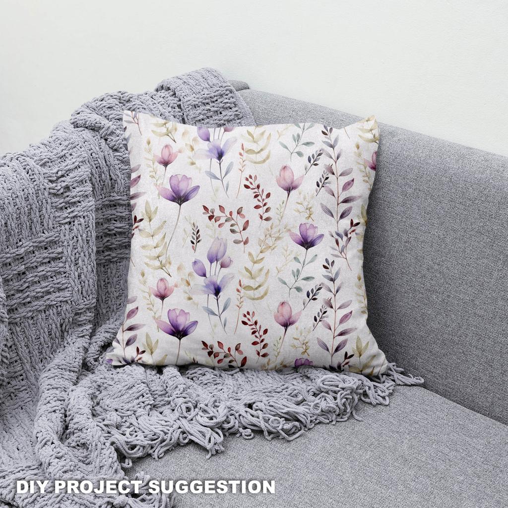 Royal Samt Stoff Polyester Zum Nähen - Motiv Blumen - Rdx2079