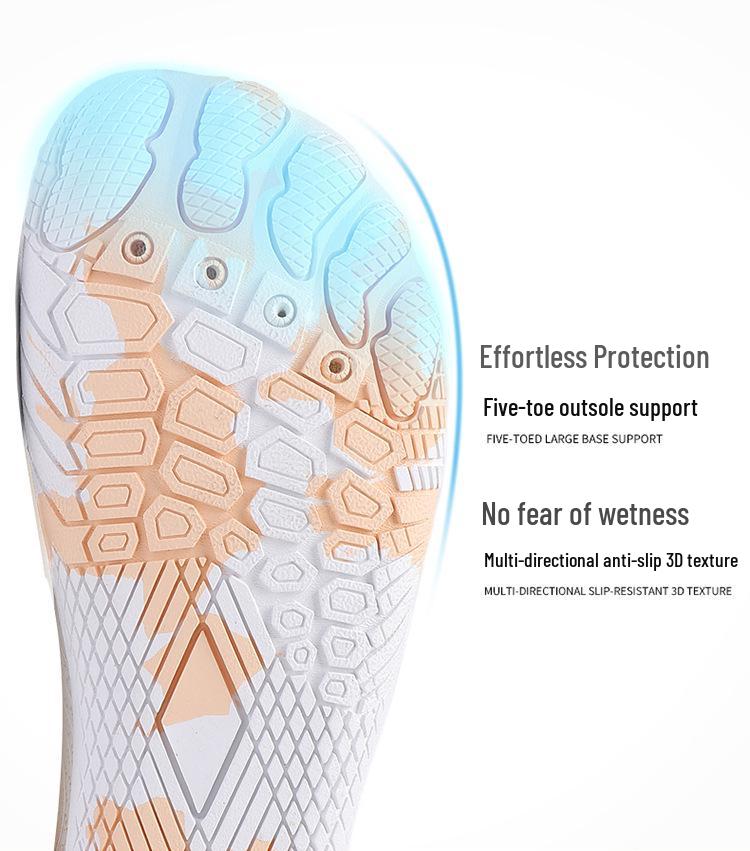 Cross-Border Quick-Dry Five-Finger Wading Shoes for Men & Women - Ideal for Beach, Swimming, Yoga, Fitness, and Snorkeling.
