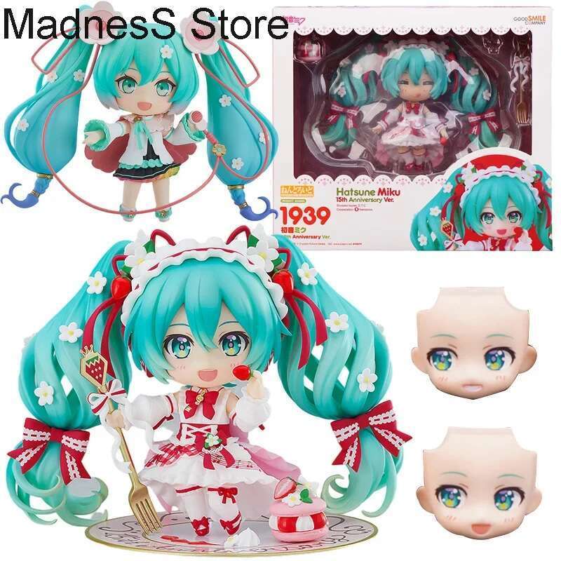 #1939 Hatsune Miku Anime Figure 15th Strawberry Anniversary Action Miku Figure #1940 PVC Collection Model Doll Toys Gift