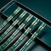 5 Pairs Japanese Chinese Chopsticks For Eating Food Sushi Sticks Reusable Metal Korean Chopsticks Set Healthy Tableware