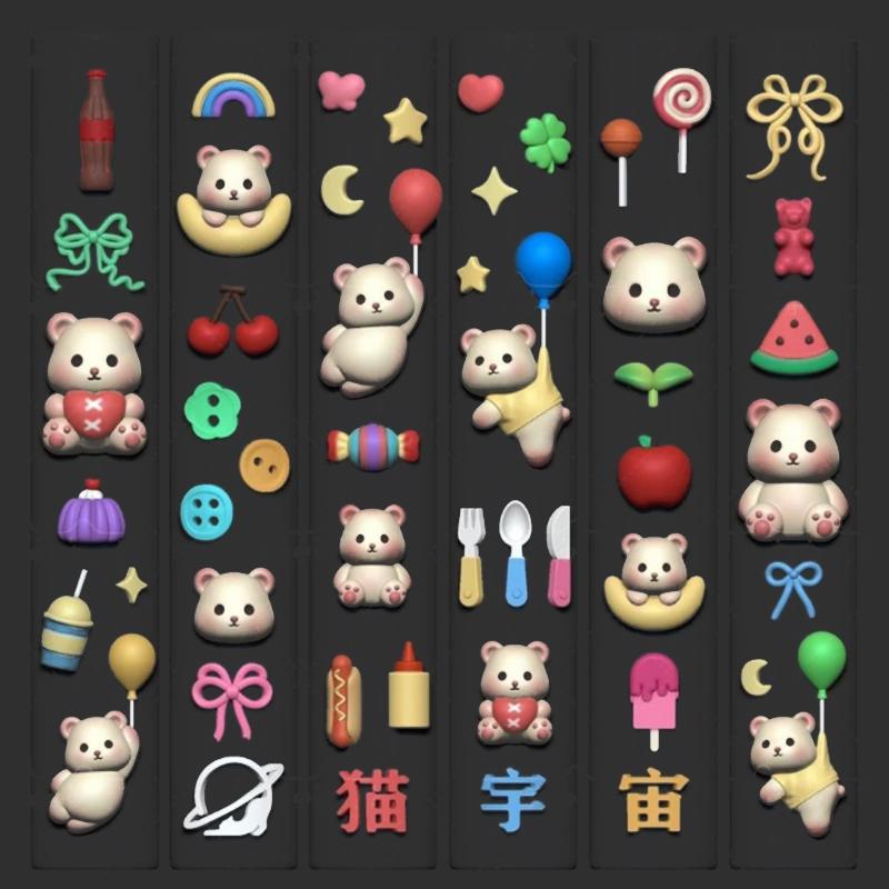 

1 шт. Силиконовая форма для ногтей в виде мультяшного медведя, нейл-арт, шаблон для ногтей, украшения для нейл-арта, рельефная форма для маникюра, шаблон для ногтей