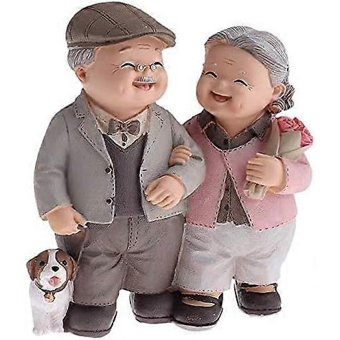 Birthday Wedding Gift for the Elderly Gift Old Man Old Lady Home Living Room Figure Ornaments Resin Decoration