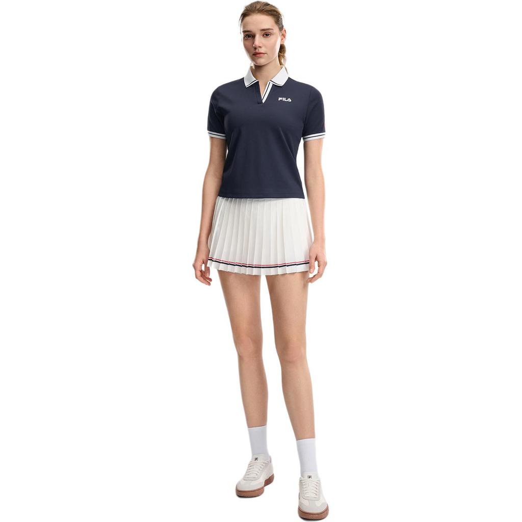 FILA Tennis Knitted Quick-Dry Short Sleeve Polo Shirt Women tops A51W623101F-NV