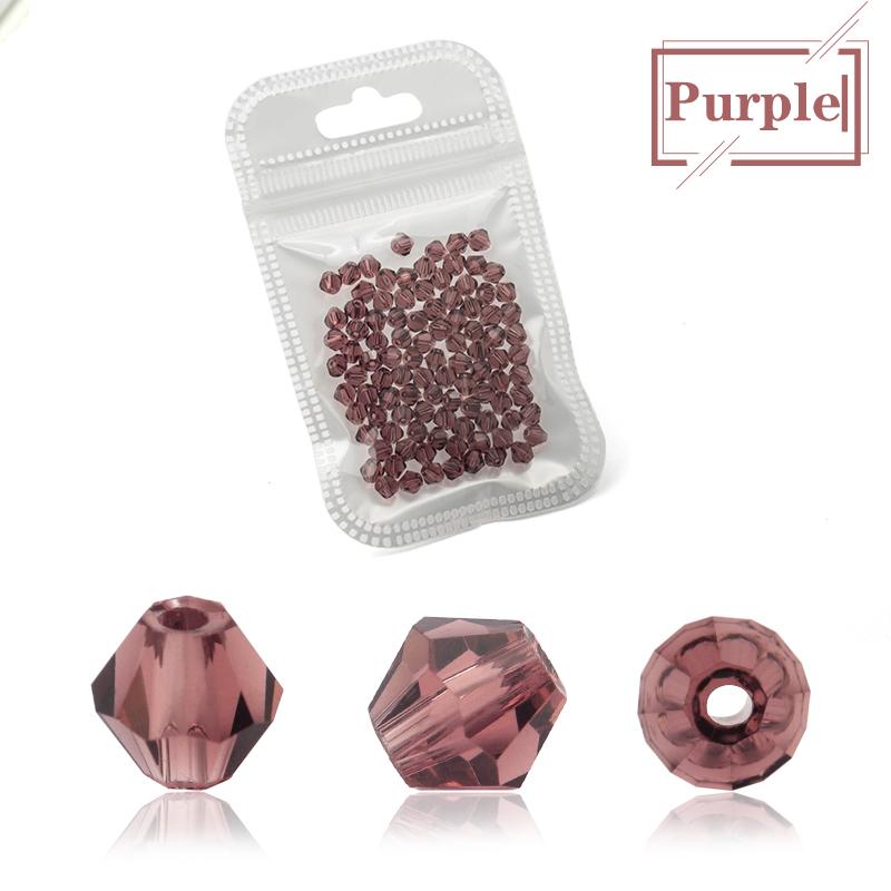1000pcs  Wholesale Big Bag Colorful 4mm Bicone Crystal Beads Glass Beads Loose Spacer Beads Bracelet Jewelry Making Accessories