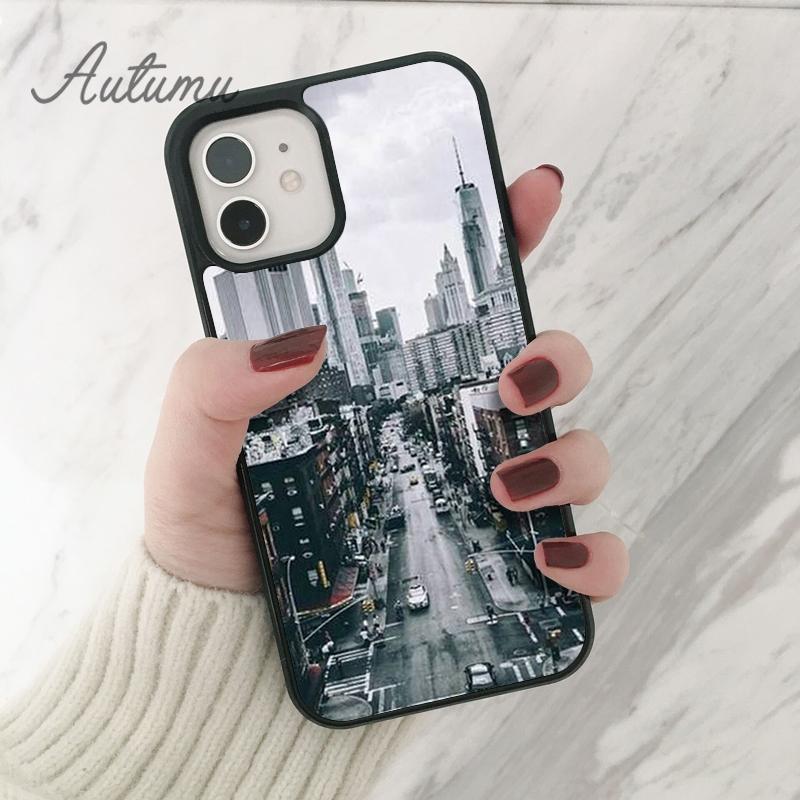 New York City Phone Case for iPhone 11 12 13 14 Pro Max Mini X XR XS SE 2020 5 6S 7 8 Plus Samsung Galaxy S21 S22 Cover Shell