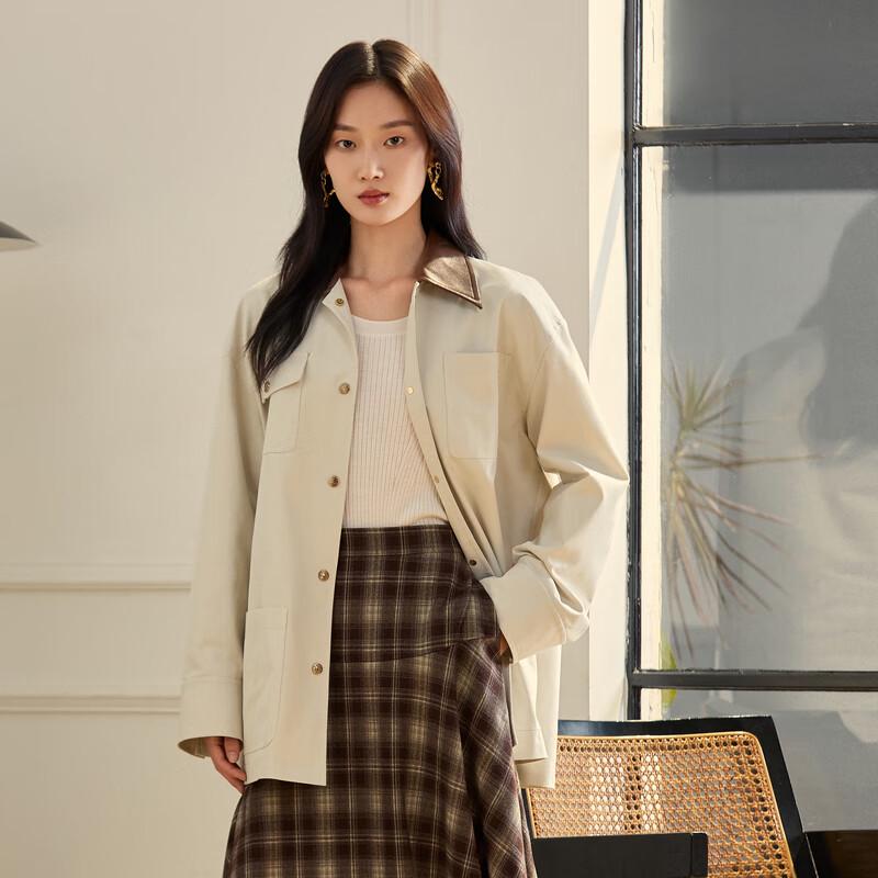 

ELLASSAY Women s Spliced Collar Straight Fit Short Jacket S