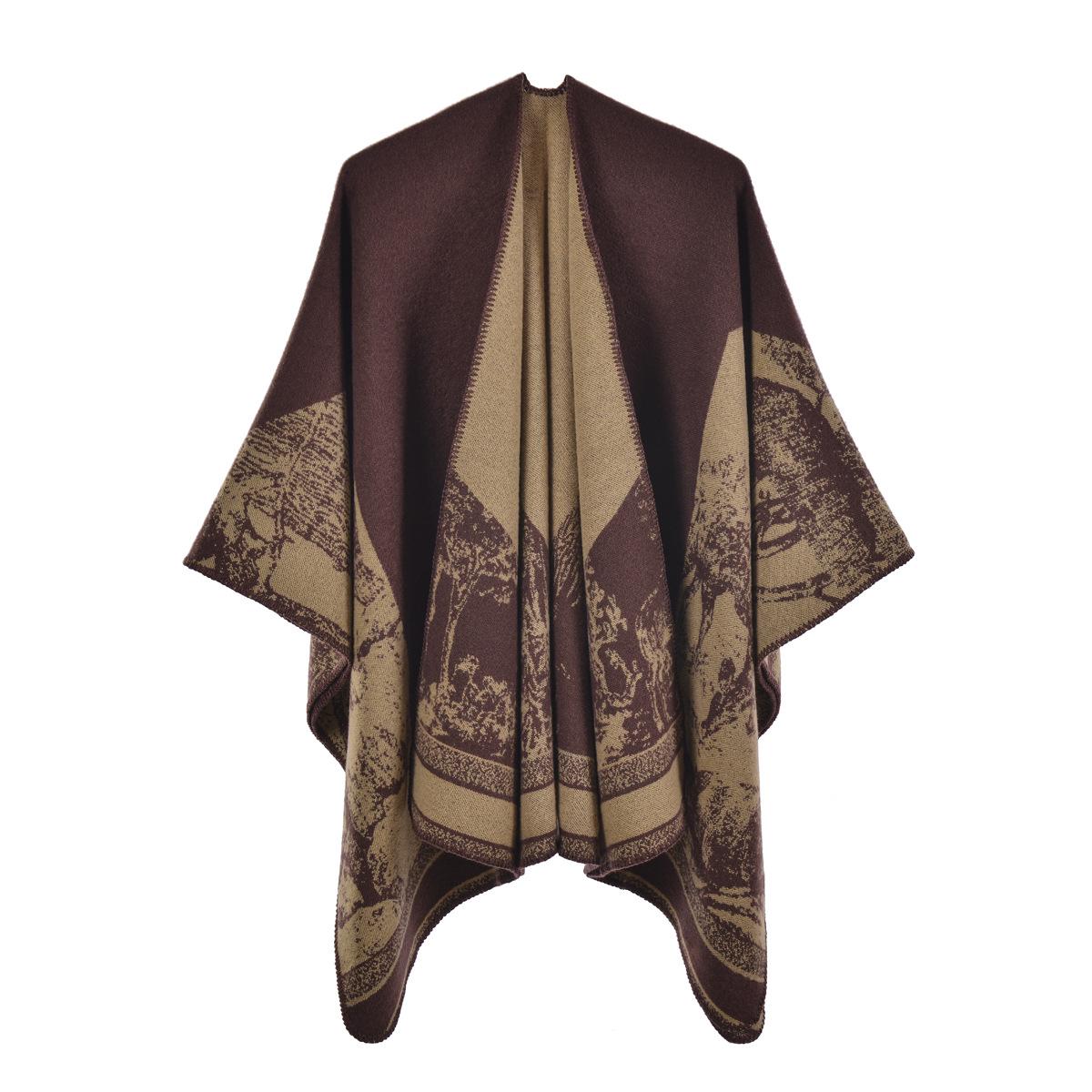 

Women s Ginkgo Leaf Pattern Shawl - Stylish Travel Outerwear for Photography & Cold Protection 130x150 cm