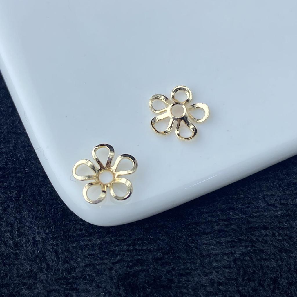 Five-Petal Flower Calyx Crystal Beads for DIY Jewelry and Accessories