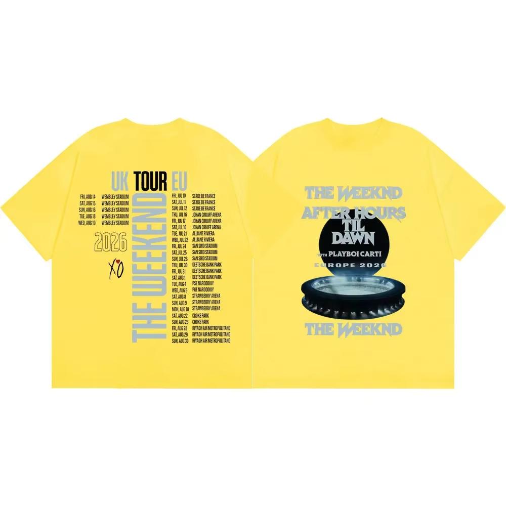 Camisetas Da Tour 2026 The Weeknd After Hours Til Dawn Moda Hip Hop Camisetas De Unisexga Curta Para Hounisexs E Mulheres