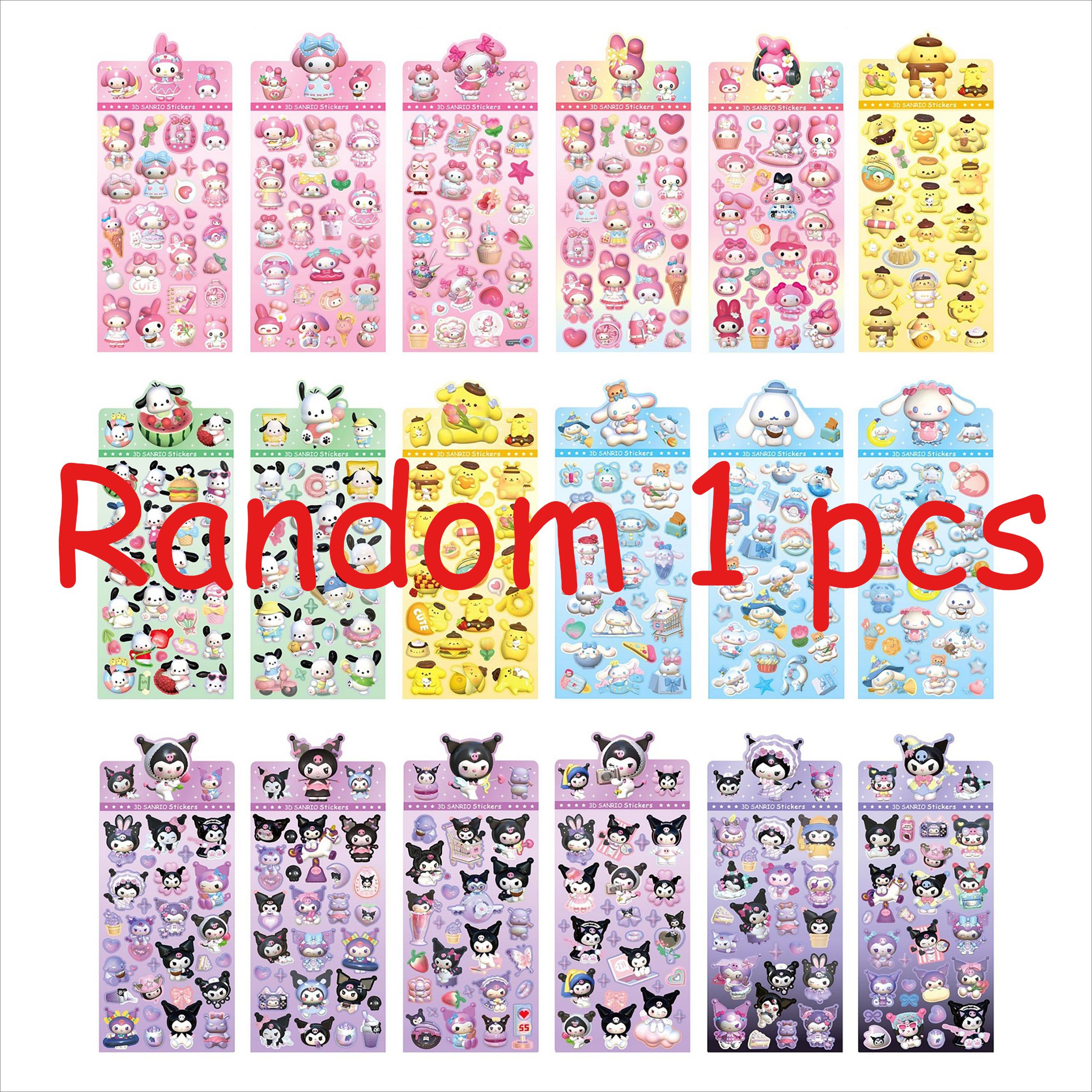 

20PCS Multi-PC Kuromi Laser Stickers - Anime Cartoon DIY Creative Stickers designed for Stationery Home Wall Decor