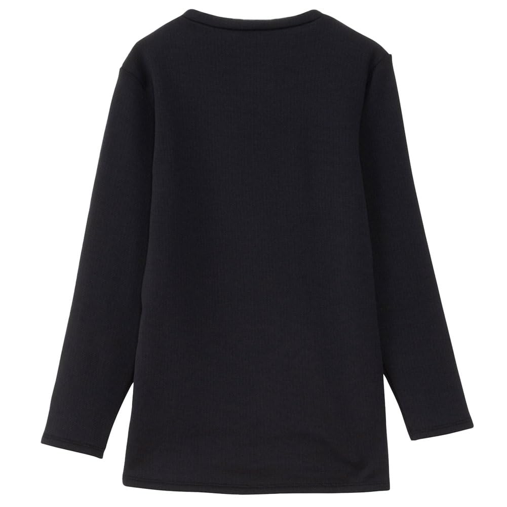 The North Face Long Sleeve Hot Crew and Size 100 Kids' Jacket, Unisex, Warm, Moisture-Wicking, Quick-Drying, Antibacterial, Odor-Resistant, Black,