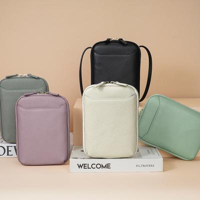 New Women Handbags Genuine Leather Zipper Crossbody Bags Female Large Capacity Shoulder Bags for Women Solid Phone Purse Flap