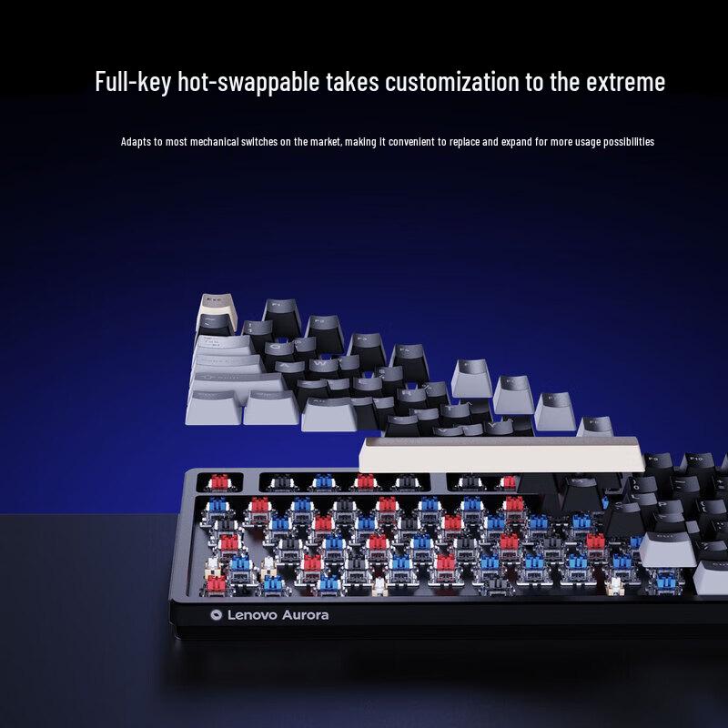 Lenovo GK10 Tri-Mode Wireless RGB Hot-Swappable Mechanical Keyboard